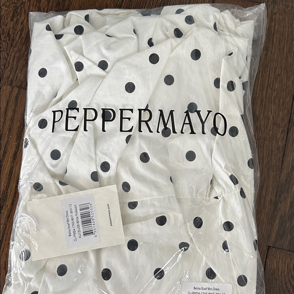 Peppermayo Black and White Polka Dot Dress